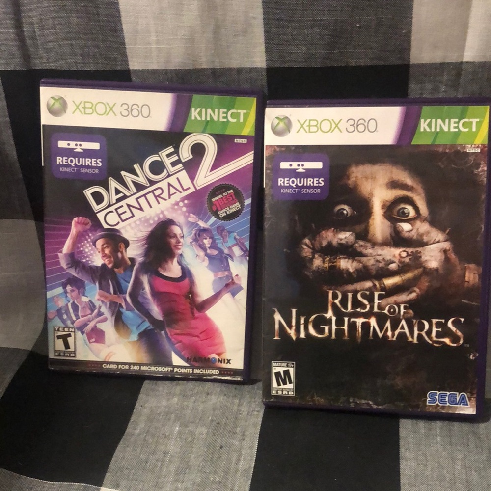 SALE ❤️ Xbox 360 Video Game Rise of Nightmares & Dance Central 2